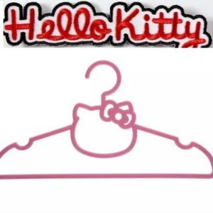 Bioworld Hello Kitty Set Of 5 Logp Face & Bow Clothes Hanger- Pink